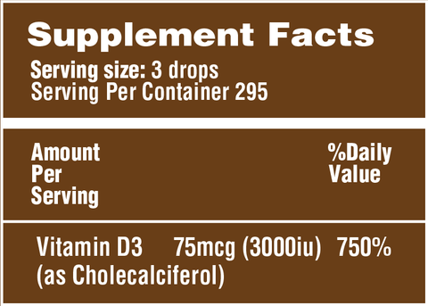 Liquid Vitamin D3 Nutraceutical